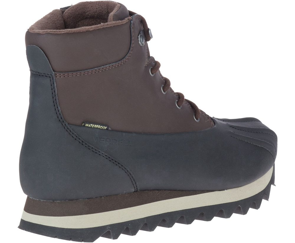 Merrell Boots Brown/Black - Alpine Brevig Polar Waterproof - Mens 19WYSCLZH